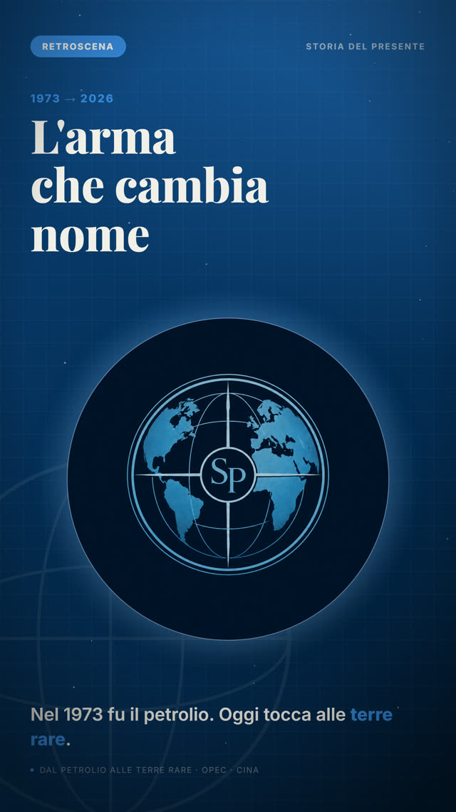 Copertina episodio: Terre rare, la nuova arma del petrolio